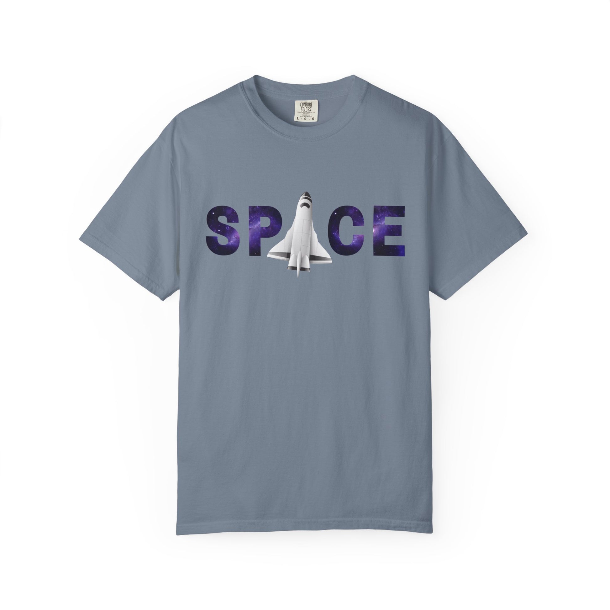 Space Rocket Unisex T-Shirt — Retro Galaxy 'SPACE' Graphic Tee - S&B