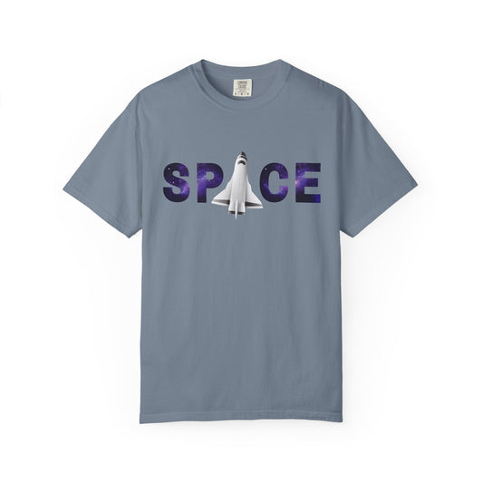 Space Rocket Unisex T-Shirt — Retro Galaxy 'SPACE' Graphic Tee - S&B