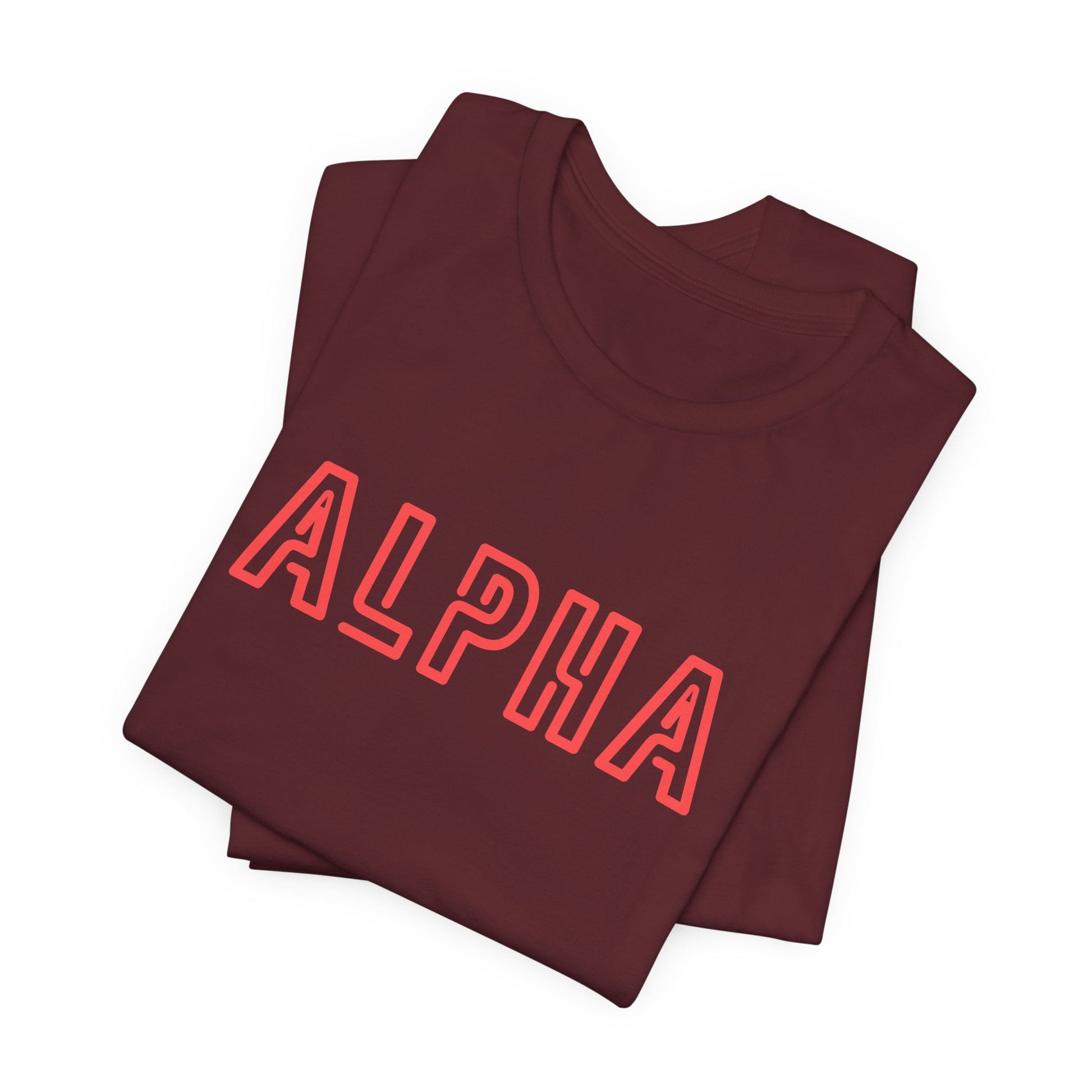 Alpha Graphic Unisex Tee — Bold Retro Lettering T‑Shirt - S&B