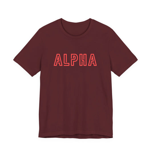Alpha Graphic Unisex Tee — Bold Retro Lettering T‑Shirt - S&B