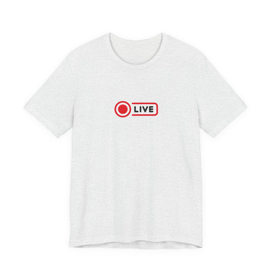 Live Streamer Unisex T‑Shirt — "LIVE" Record Button Tee
