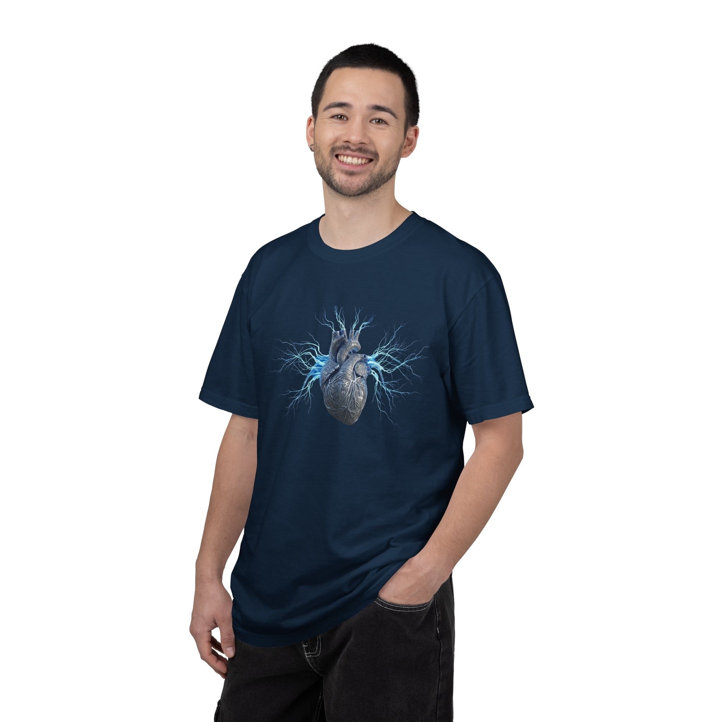 Anatomical Heart Unisex T-Shirt — Electric Blue Heart Anatomy Tee - S&B