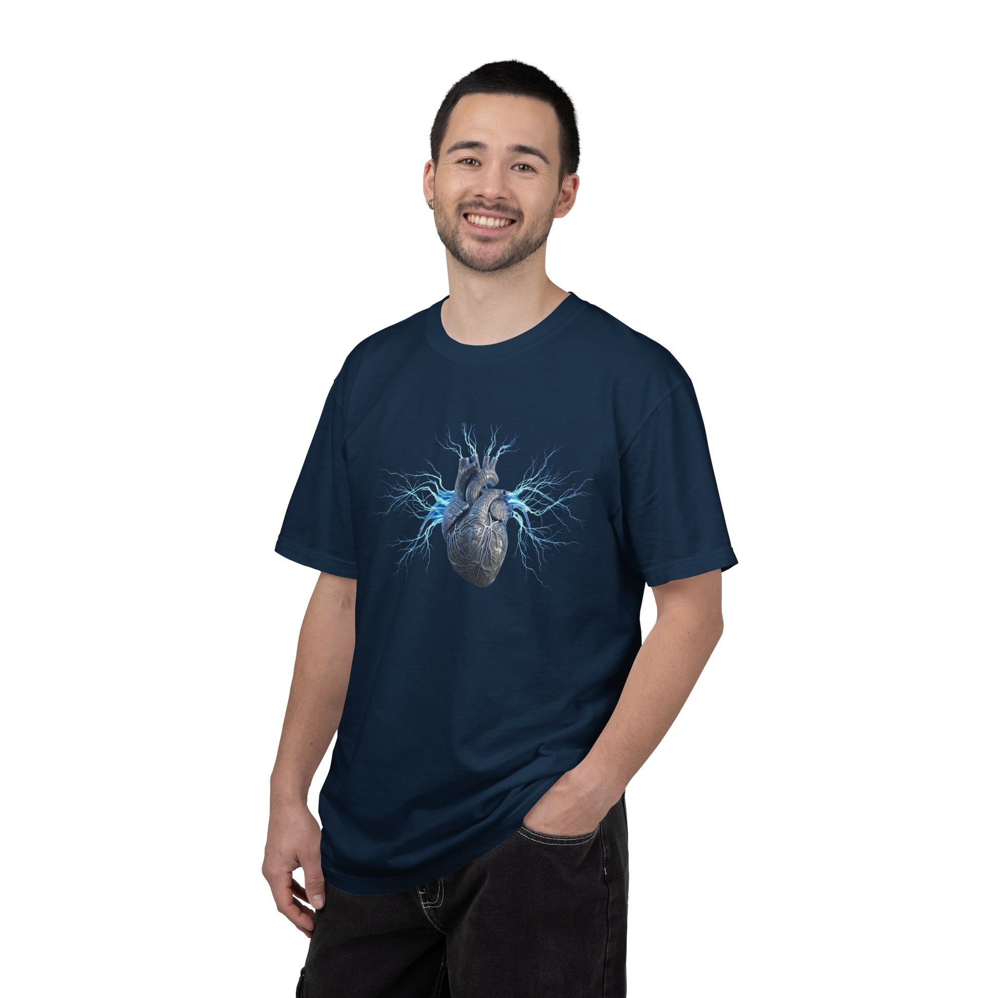 Anatomical Heart Unisex T-Shirt — Electric Blue Heart Anatomy Tee - S&B