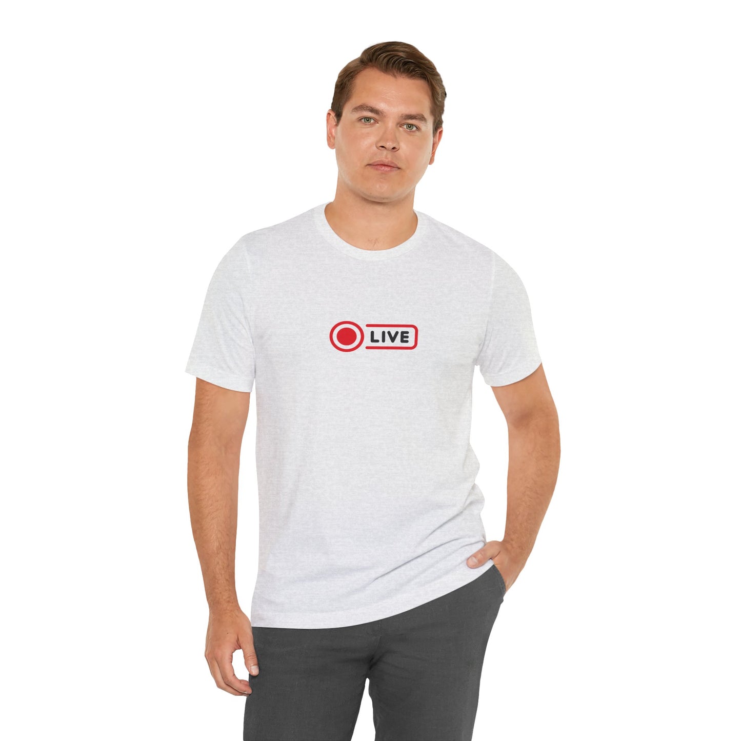 Live Streamer Unisex T‑Shirt — "LIVE" Record Button Tee - S&B