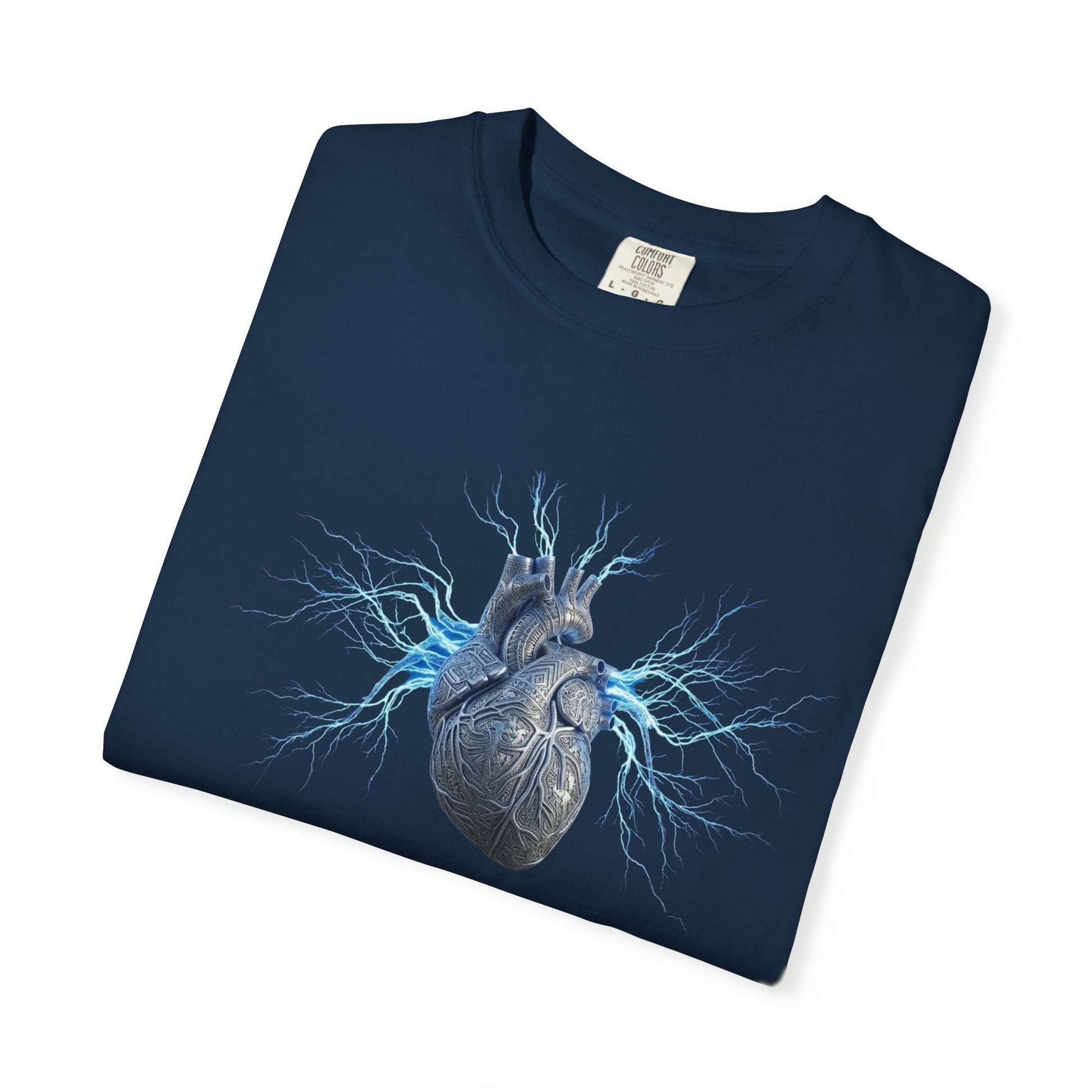 Anatomical Heart Unisex T-Shirt — Electric Blue Heart Anatomy Tee - S&B