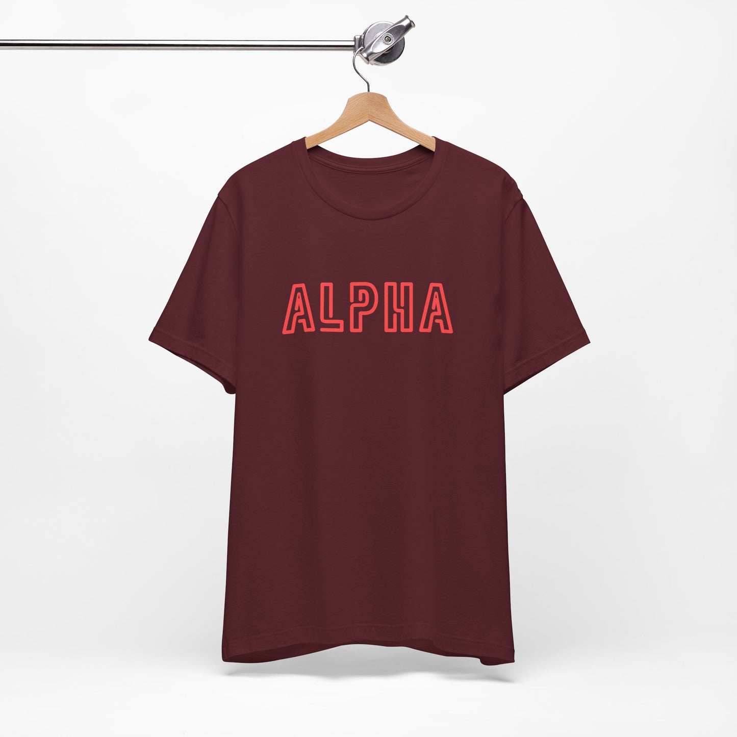 Alpha Graphic Unisex Tee — Bold Retro Lettering T‑Shirt - S&B