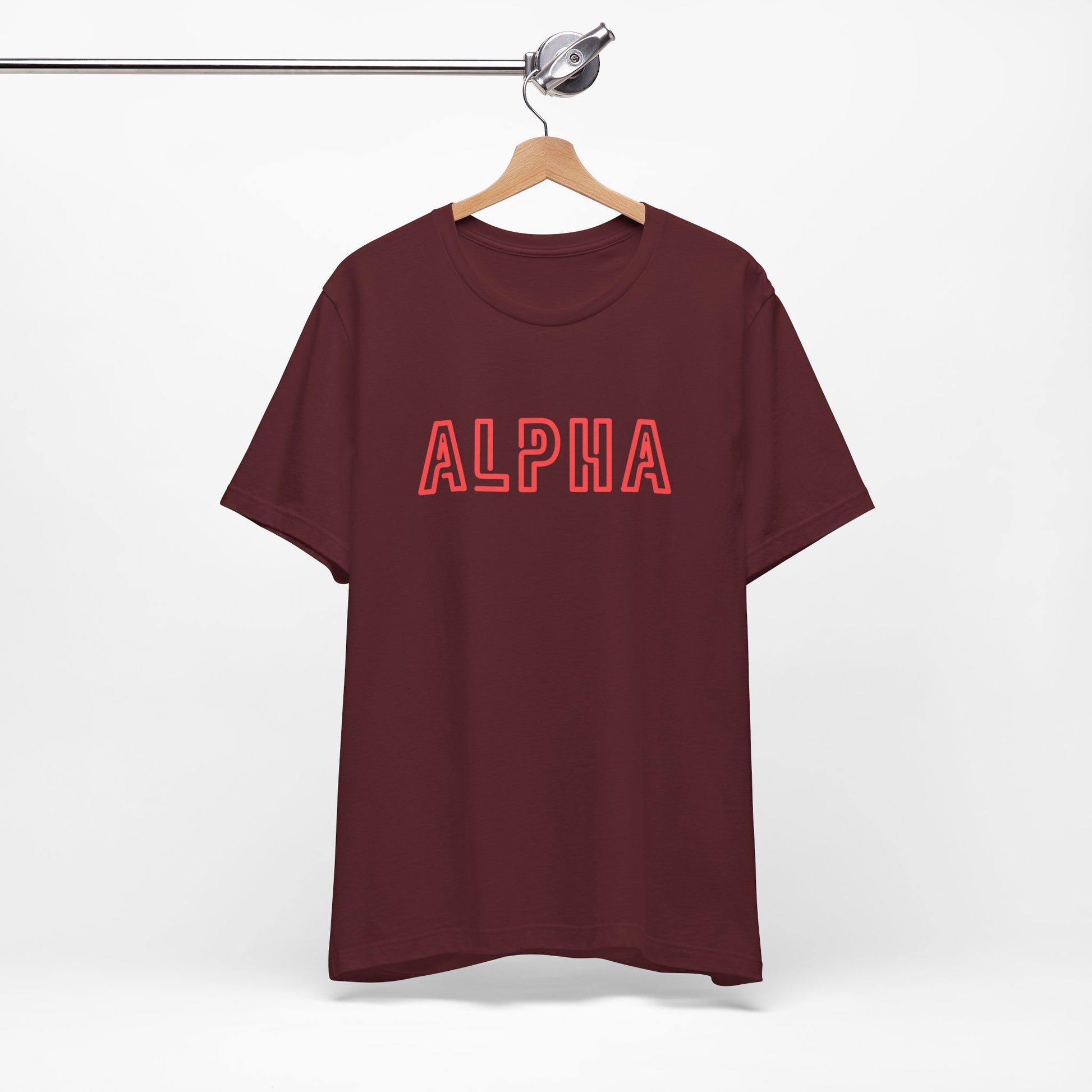 Alpha Graphic Unisex Tee — Bold Retro Lettering T‑Shirt - S&B