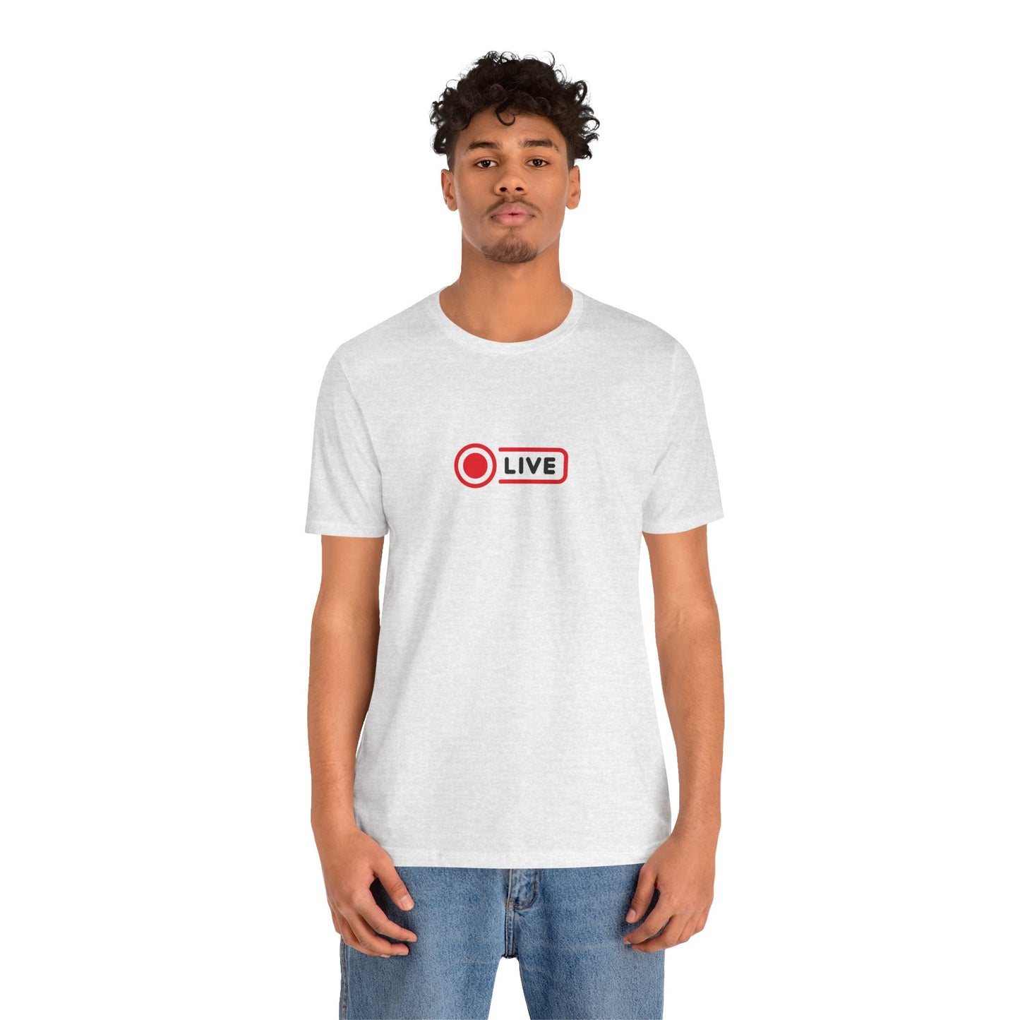 Live Streamer Unisex T‑Shirt — "LIVE" Record Button Tee - S&B