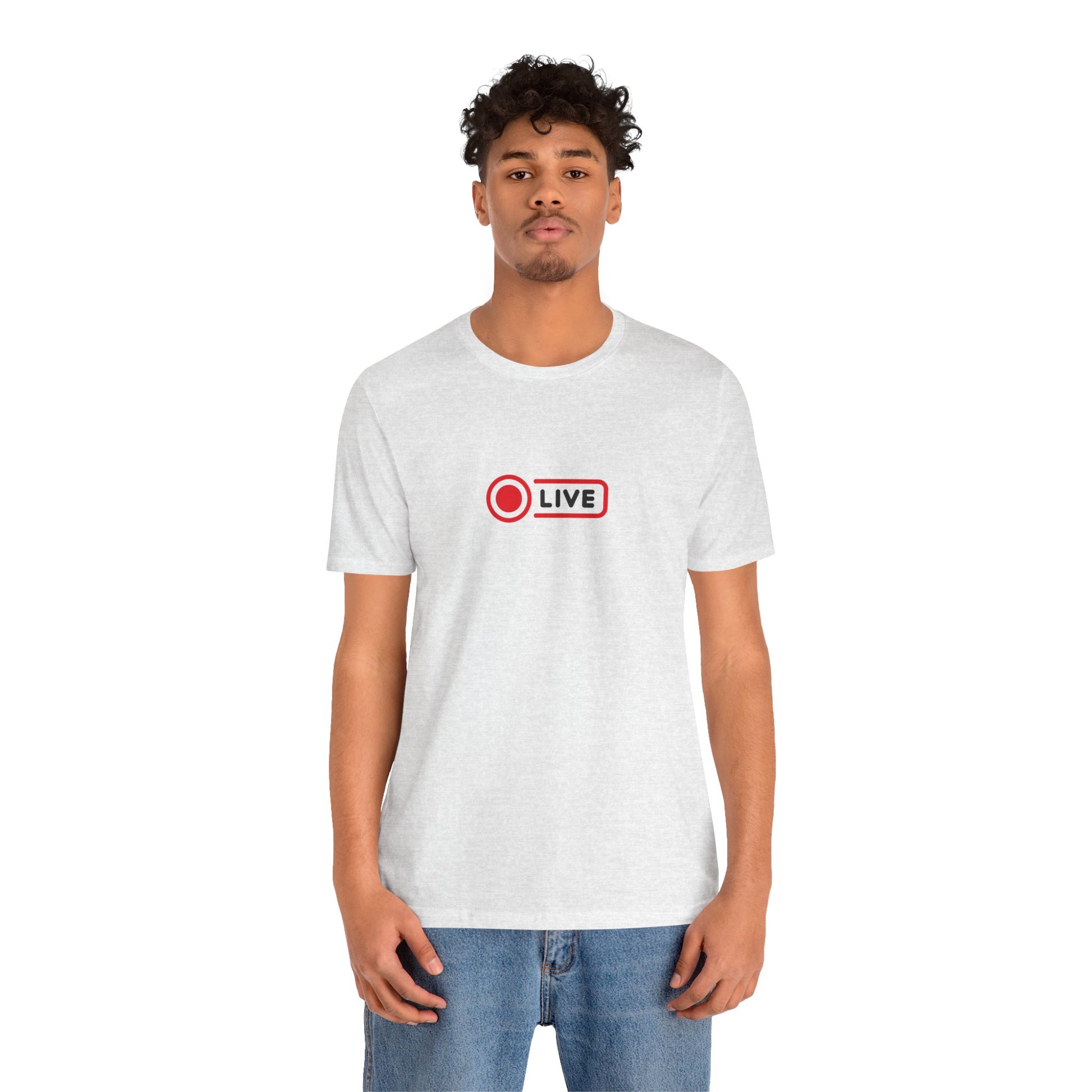 Live Streamer Unisex T‑Shirt — "LIVE" Record Button Tee - S&B