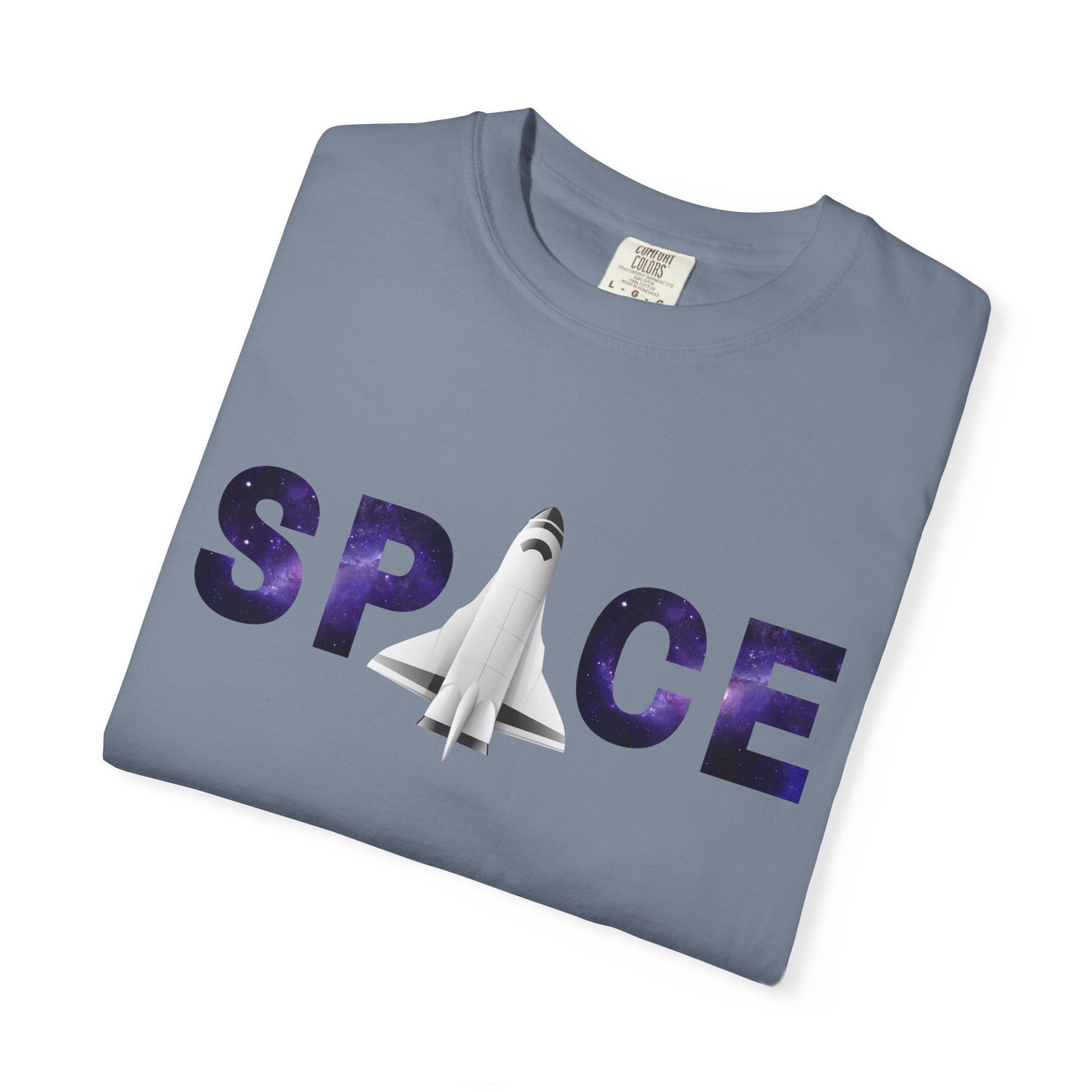 Space Rocket Unisex T-Shirt — Retro Galaxy 'SPACE' Graphic Tee - S&B
