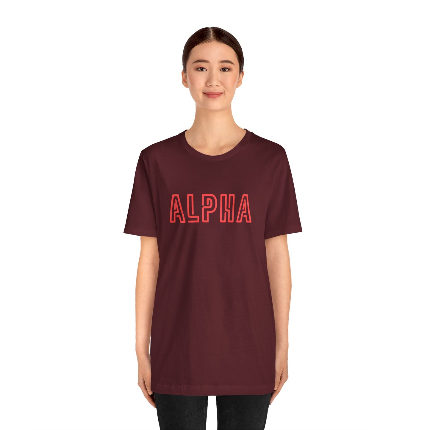Alpha Graphic Unisex Tee — Bold Retro Lettering T‑Shirt - S&B