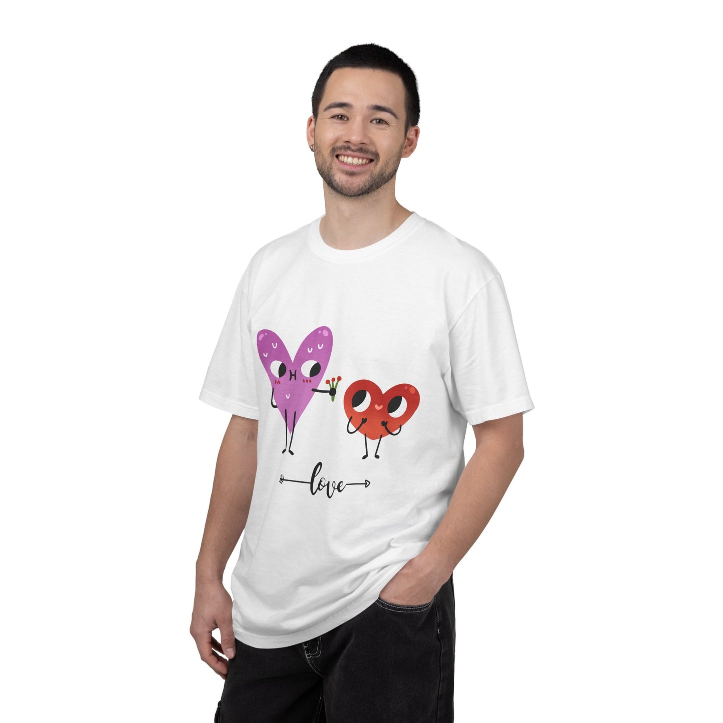 Love Hearts Graphic Unisex T-Shirt — Cute Tee with Heart Characters - S&B
