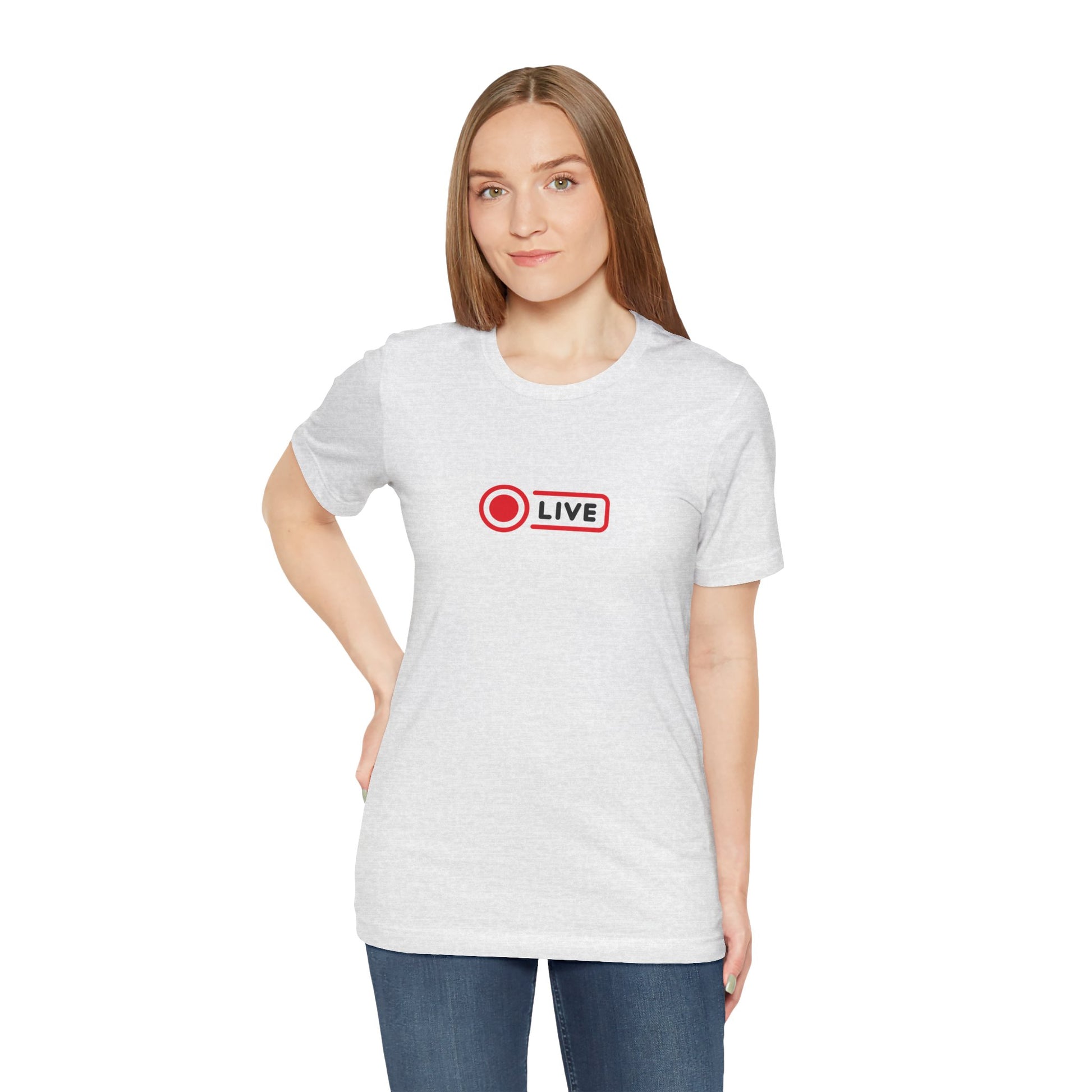 Live Streamer Unisex T‑Shirt — "LIVE" Record Button Tee - S&B