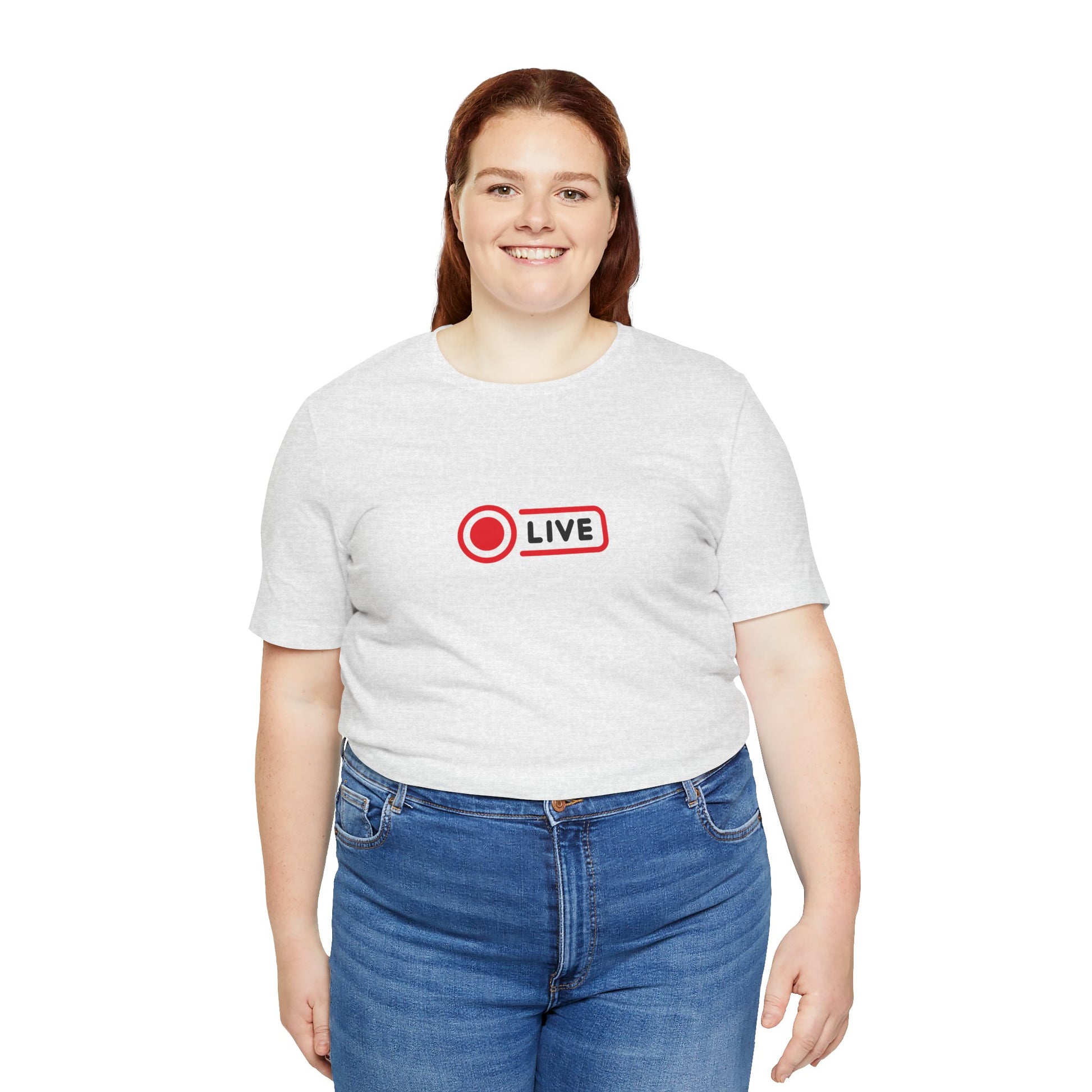 Live Streamer Unisex T‑Shirt — "LIVE" Record Button Tee - S&B