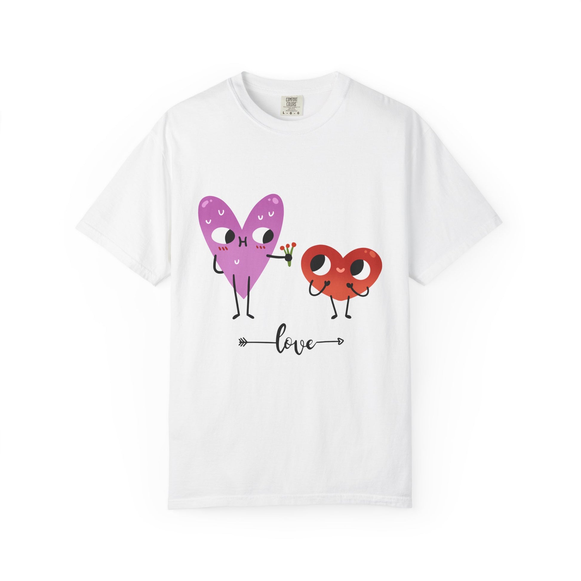 Love Hearts Graphic Unisex T-Shirt — Cute Tee with Heart Characters - S&B