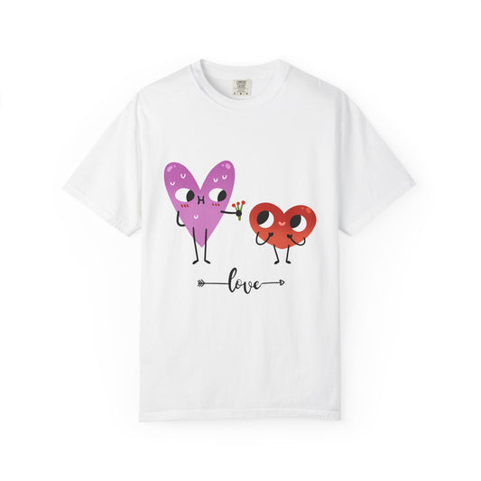 Love Hearts Graphic Unisex T-Shirt — Cute Tee with Heart Characters - S&B