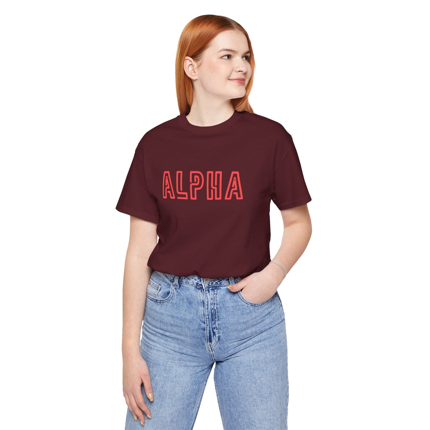 Alpha Graphic Unisex Tee — Bold Retro Lettering T‑Shirt - S&B