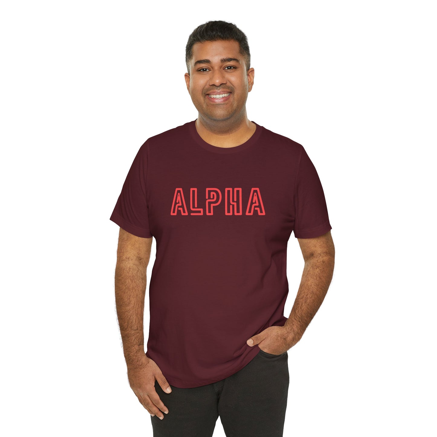 Alpha Graphic Unisex Tee — Bold Retro Lettering T‑Shirt - S&B