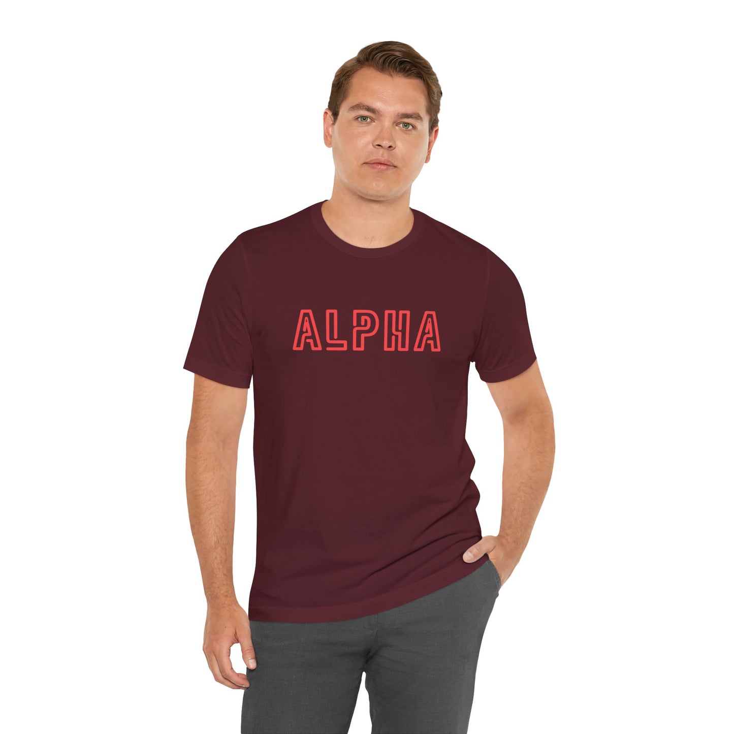 Alpha Graphic Unisex Tee — Bold Retro Lettering T‑Shirt - S&B