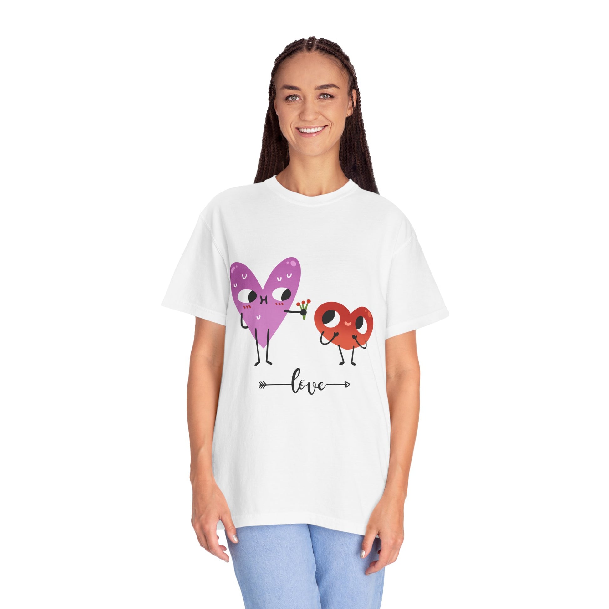 Love Hearts Graphic Unisex T-Shirt — Cute Tee with Heart Characters - S&B