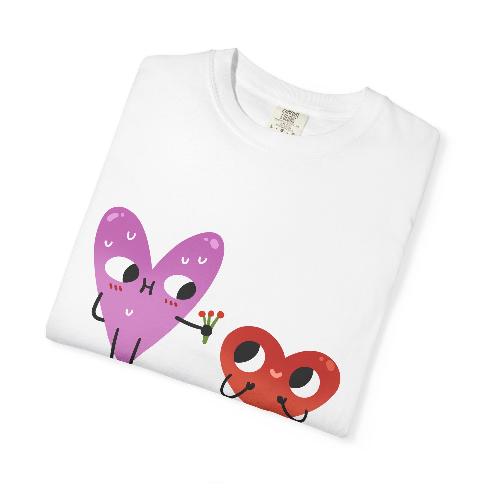 Love Hearts Graphic Unisex T-Shirt — Cute Tee with Heart Characters - S&B